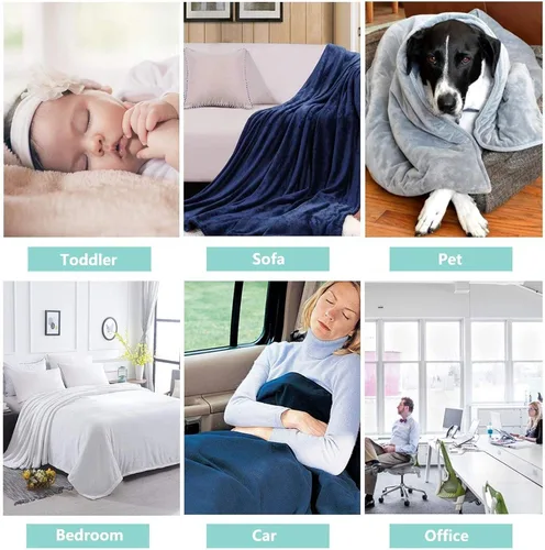 Miniatura 7 de Manta Mullida de Forro Polar 350 GSM de Microfibra Ultra-Suave para Adultos y Niños, Regalo para Sofá, Cama, Gato Lindo 80"x60" Lindo gato