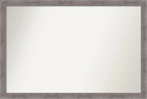 Miniatura 344 de Amanti Art Espejo de baño gris para sobre el fregadero, 31 x 48 pulgadas, espejo de tocador rectangular estrecho de color gris, marco de madera