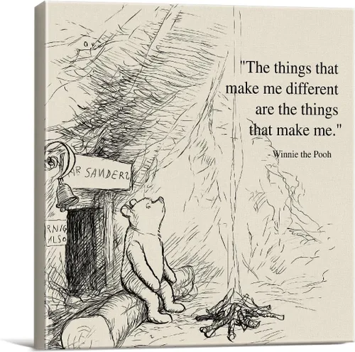 Miniatura 11 de Arte de pared clásico con cita de Winnie the Pooh, retro, Any Day Spent With You is My Favorite Day Sayings, lienzo, cuadros enmarcados, letrero