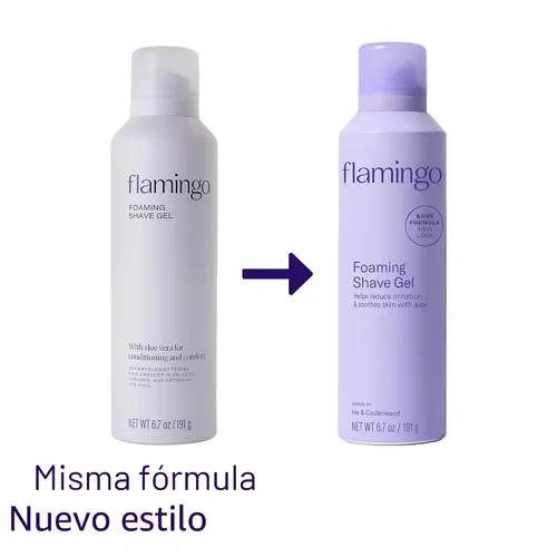 Miniatura 3 de Flamingo Gel de afeitar para mujer, gel espumoso con aloe vera, 6.7 onzas, 3