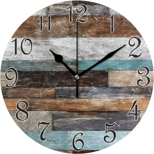 Miniatura 18 de susiyo Reloj de pared de alpaca con diseño de llama, con diseño de animales, silencioso, redondo, sin tictac, funciona con pilas, creativo