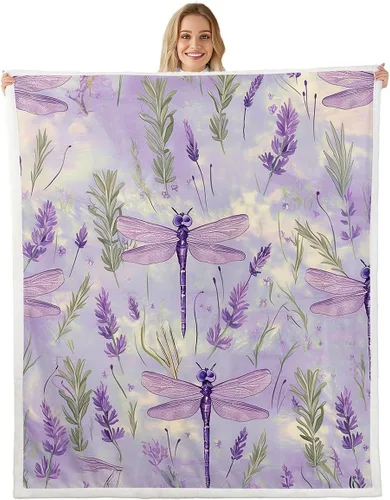 Miniatura 16 de Erosebridal Rooster Fleece Throw Blanket 40"x50" for Bedroom Living Rooms Sofa Couch,Chicken Farmhouse Sherpa Blanket,Wildflower Fuzzy Plush