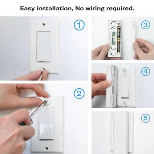 Miniatura 5 de Interruptor inteligente Zigbee THIRDREALITY, tipo basculante/rocoto, sin necesidad de cableado. Se requiere hub, compatible con dispositivos Echo