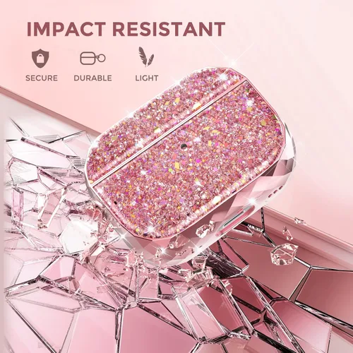 Miniatura 7 de AhaStyle Ganchos de silicona para AirPods Pro 2 y funda de lujo para Airpods Pro 2