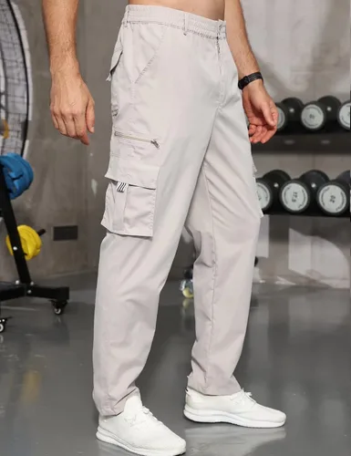Miniatura 7 de Pantalones de carga para hombre, ligeros, tácticos, para senderismo, ajuste clásico, múltiples bolsillos
