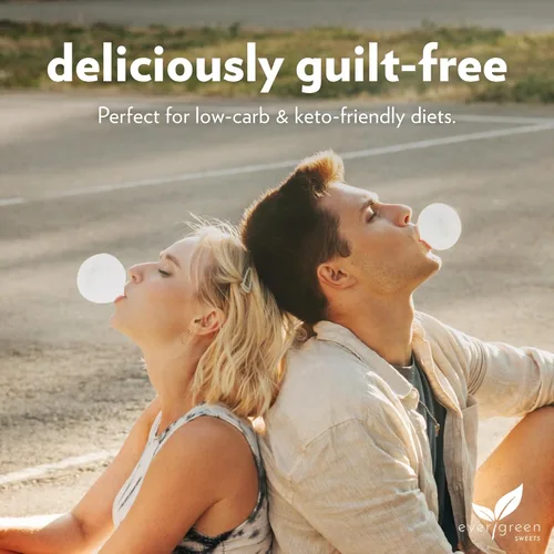Miniatura 5 de Evergreen Sweets Chicle de 100 unidades en tarro – Goma de mascar de menta natural hecha con xilitol y stevia – sin azúcar, sin aspartamo y vegano