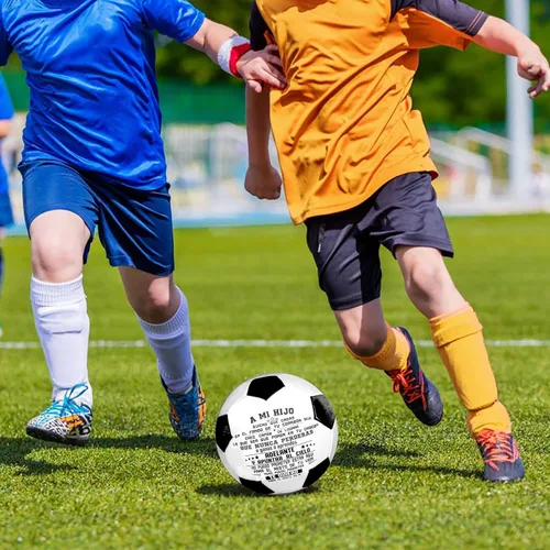 Miniatura 2 de Balón de fútbol tradicional tamaño 5, regalos para hija, hijo, nieto, regalos de fútbol inspiradores personalizados y atractivos