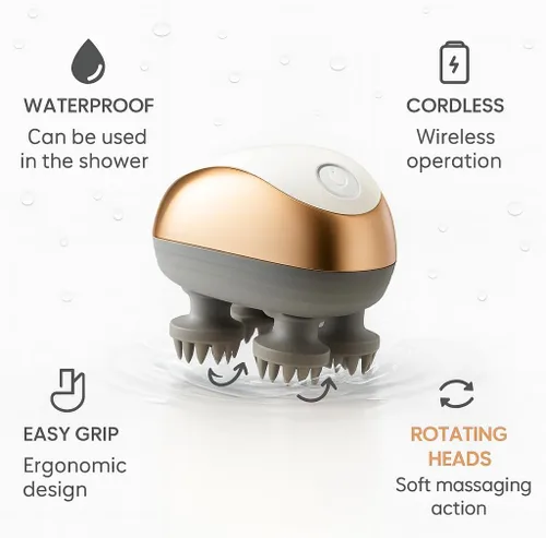 Miniatura 3 de Masajeador eléctrico del cuero cabelludo para el crecimiento del cabello y el alivio del estrés, regalo para mujeres, hombres, padres y mascotas