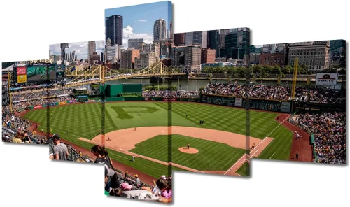 Miniatura 107 de Arte para pared, lienzo para estadio deportivo, arte para pared, diseño de campo de Wrigley en Chicago, pinturas de Chicago, impresiones sobre