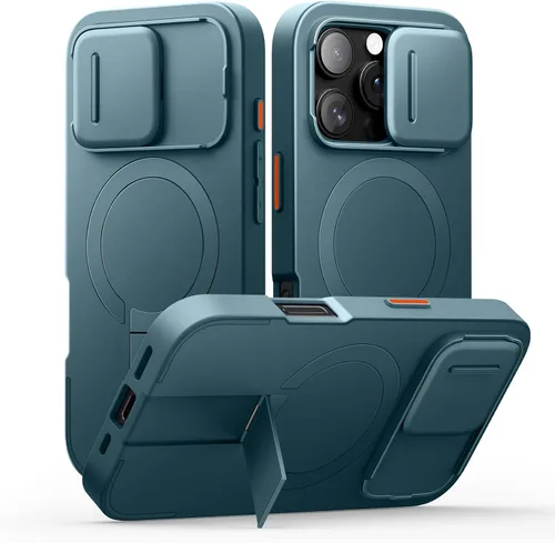 Miniatura 35 de SURITCH - Funda para iPhone 17 Pro Max con cubierta de control de cámara, cubierta para cámara y soporte ajustable, compatible con MagSafe, a prueba