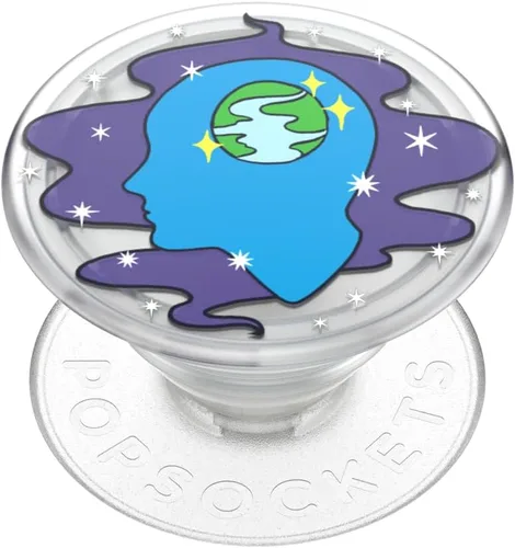 Agarre para teléfono PopSockets con soporte expansible, agarre adhesivo - Translúcido Open Minded Mente abierta