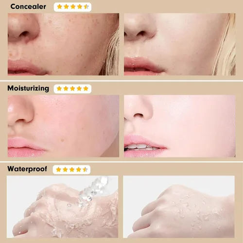 Miniatura 4 de Mushroom Head Air Cushion CC Cream - Base de maquillaje facial BB Cream para piel madura, corrector hidratante que ilumina el tono de piel uniforme