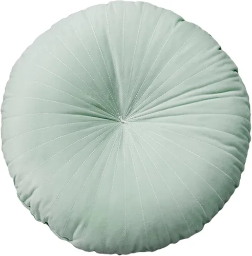 Miniatura 14 de HLOVME Cojín Redondo para Sofá de Terciopelo Cojín Decorativo Pequeño Color Sólido para Sala de Estar Cama Suelo 13.7", Beige