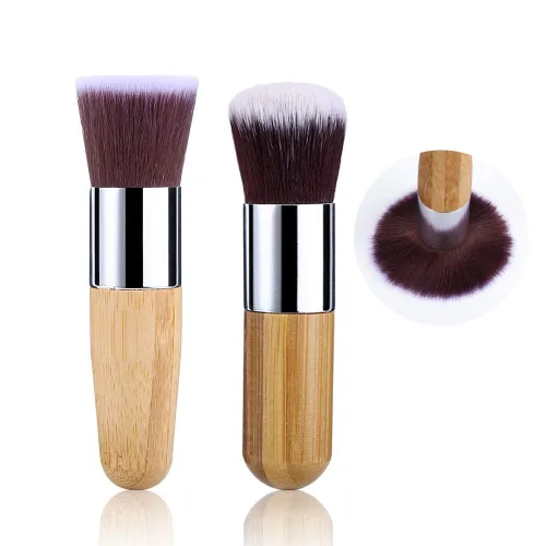Miniatura 5 de 2 piezas TLM Base líquida de cambio de color con 2 pinceles y 2 esponjas cosméticas, base de maquillaje para una cobertura completa y natural