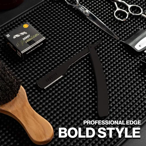 Miniatura 8 de Kit de afeitado manual GRAVITY RAZORS Profesional – Exposición Ultra, Incluye 10 Hojas Premium, 2mm Expuestas, Negro Mate