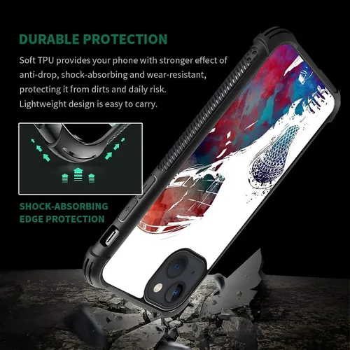 Miniatura 57 de Compatible con funda para iPhone 6 Plus/6s Plus,Bite Your Teeth Diseño de patrón asombroso, funda trasera dura de PC anti-arañazos y a prueba