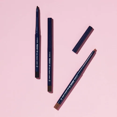 Miniatura 9 de ETUDE Proof 10 delineador de ojos de gel, delineador de ojos con tonos portátiles, punta afilable, textura cremosa de gel, forro de precisión Negro