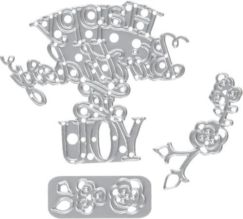 Miniatura 2 de Sizzix Thinlits 660368 - Juego de troqueles de Jen Long, 3 unidades, multicolor, talla única