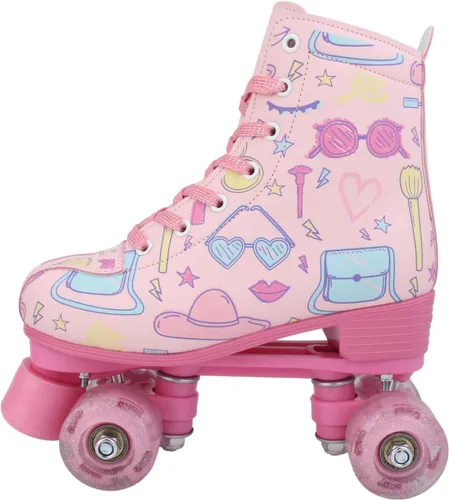 Miniatura 7 de XUDREZ Patines de ruedas para niñas y mujeres, elegantes patines rosados con ruedas iluminadas para niños, jóvenes, niñas de 6 a 12 años, interiores