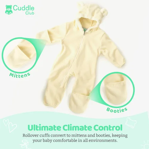 Miniatura 115 de Enterizo de vellón para bebé, rómper de una sola pieza con capucha para niños, ropa para exteriores, chaqueta infantil