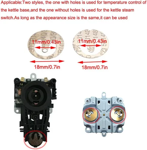 Miniatura 2 de Paquete de 10 termostatos eléctricos para hervidor de agua caliente con control de temperatura, interruptor de sensor de vapor, termostato