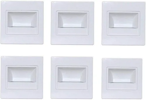 Miniatura 6 de paquete de 6 lámparas de esquina LED de 85-265 vatios, luces LED empotradas para escalera, corredores, paredes, guardarropas, recámara y más