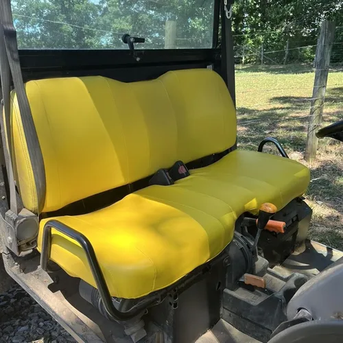 Miniatura 5 de HECASA Cojín inferior de asiento compatible con John Deere XUV 615E 625i 815E 825E 825i 825M 855D 855E 855M S4 Gator repuesto para AM140624 amarillo