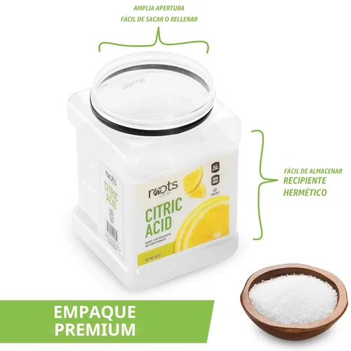 Miniatura 6 de Roots Circle Ácido Cítrico Totalmente Natural 1 Paquete - 1.87 Libras Kosher para Pascua Judía Potenciador del Sabor de Grado Alimenticio