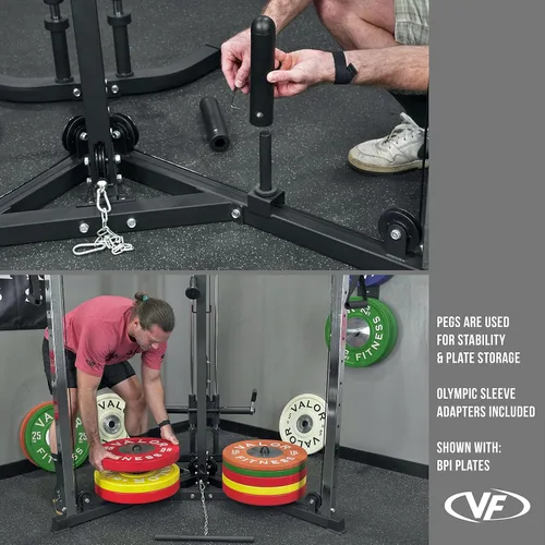 Miniatura 8 de Valor Fitness Máquina cruzada de cables – 17 posiciones ajustables con barras de dominadas y accesorios opcionales de paquete de peso máximo de 200