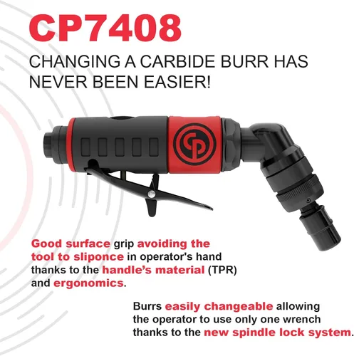 Miniatura 2 de Chicago Pneumatic CP7408 - Herramienta de amoladora neumática, soldador, carpintería, detalles de automóviles automotrices, pulidora de acero