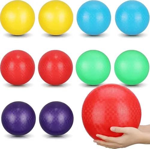 Jerify 10 bolas inflables de PVC para juegos infantiles, para niños y adultos en juegos, gimnasio, ejercicios de yoga, suministros de fiesta escolar