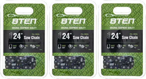 Miniatura 86 de 8TEN Cadena de motosierra semi cincel de 6 pulgadas .050 1/4 42 DL para Worx WG320 Black & Decker LLP120 (paquete de 3)