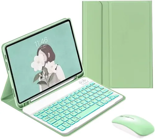 Miniatura 12 de Funda de teclado retroiluminada para Galaxy Tab A8 de 10.5 pulgadas modelo 2022 (SM-X200/X205/X207), cubierta delgada y ligera con teclado