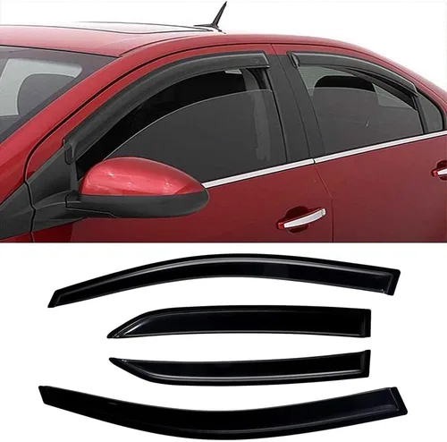 Miniatura 14 de 94751 - Deflector de ventilación de viento original para Toyota 4Runner 1996-2002, 4 piezas de montaje exterior con cinta adhesiva en humo oscuro