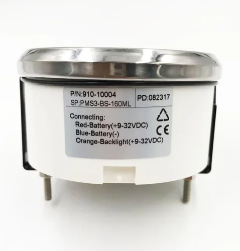 Miniatura 4 de SAMDO Tacómetro de motocicleta de 3.346 in para automóvil, camión, barco, medidor de tacómetro, impermeable, 0-8000 rpm, 12 V, 24 V Blanco