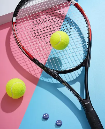 Miniatura 3 de Raquetas de tenis Senston para adultos de 27 pulgadas - Juego de raquetas de tenis para 2 jugadores con 3 pelotas, 2 empuñaduras, 2 amortiguadores