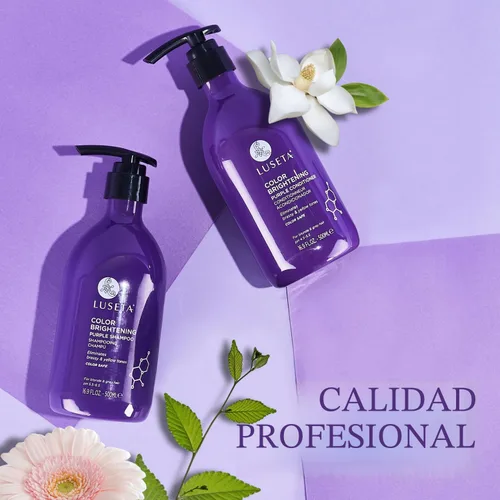 Miniatura 3 de Luseta - Juego de champú y acondicionador morado para cabello rubio, gris - cabello tratado con color - sin sulfatos, sin parabenos - infundido