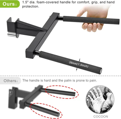 Miniatura 4 de Kipika Y-Shaped Dip Bar for Power Cage with 5/8" or 1" Hole - Dip Bar Attachments for Home Gym - Heavy Duty Power Rack Attachments - Squat Rack Para