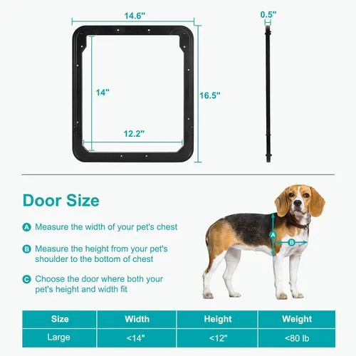 Miniatura 4 de Ownpets Puerta mosquitera para perros, Puerta mosquitera para mascotas con cierre, Puerta mosquitera magnética con cierre, Puerta mosquitera robusta