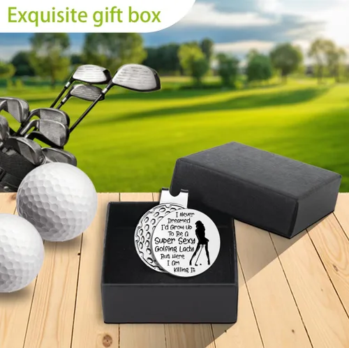 Miniatura 4 de Divertidos marcadores de pelota de golf con clip para sombrero, accesorios de golf para hombres, regalos de golf de jubilación de cumpleaños para I