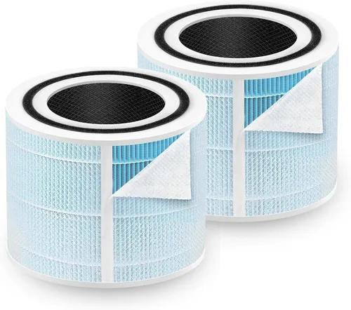 Filter-Monster - Filtro de aire de repuesto 4 en 1 Levoit compatible con removedor de humo Levoit Core 300-RF-WS, paquete de 2