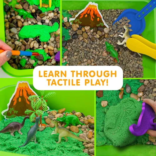 Miniatura 4 de Made By Me Explore + Create Dino Galaxy Sensory Bin, divertidos contenedores sensoriales para niños pequeños de 3+, juguetes sensoriales táctiles