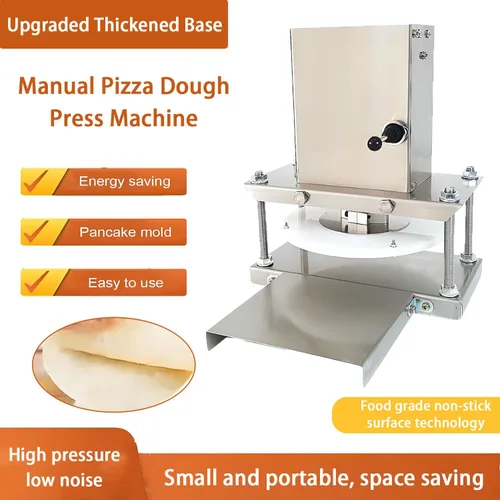 Miniatura 6 de Máquina eléctrica de la prensa de la masa de la pizza de 2000W, máquina comercial de la prensa de la pizza, 400 piezas por hora, fuerza de empuje