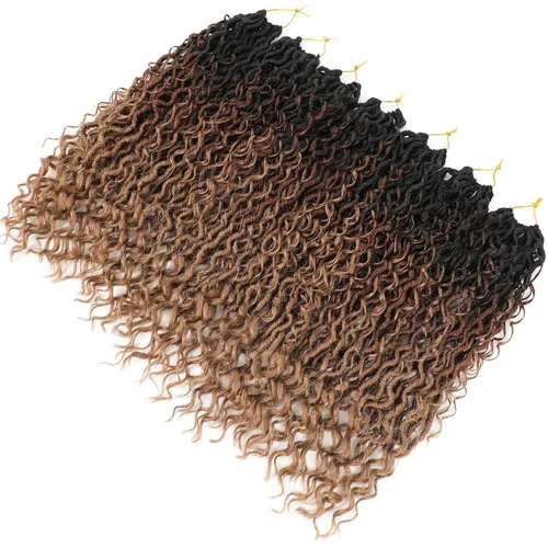 Miniatura 46 de Alicoco Goddess Locs Cabello de Ganchillo 12 Pulgadas 8 Paquetes Rastas Sintéticas de Ganchillo Para Mujeres Rastas Suaves Boho Pre-enrolladas River