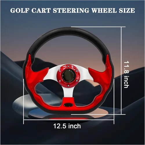 Miniatura 6 de Volante para carrito de golf compatible con EZGO RXV & TXT, Club Car DS, Club Car Precedent, Yamaha, la mayoría de los carritos de golf