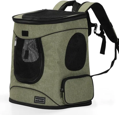 Miniatura 13 de Petsfit: mochila para mascotas con diseño de cojín de cintura mejorado para un mejor ajuste a la cintura, adecuada para gatos y conejos pequeños