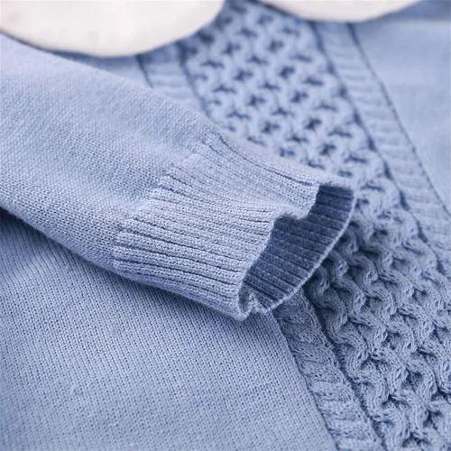 Miniatura 4 de Mameluco de punto con cuello de Peter Pan para bebé, ropa de una sola pieza, overol de ropa de bebé