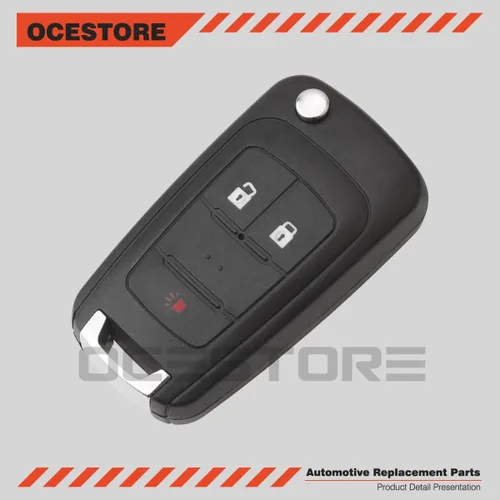 Miniatura 3 de OCESTORE 1 unids 3 botón llavero de coche sin llave Flip Entry Remote 3-btn OHT01060512 reemplazo compatible con Equinox Spark