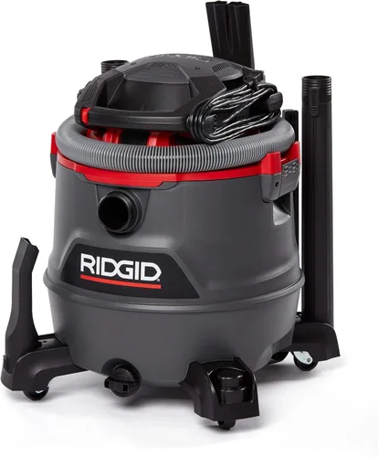 Miniatura 8 de RIDGID 62723 Rojo RT1600 Aspiradora húmeda/seca de 16 galones, gris oscuro y rojo
