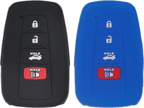 Miniatura 12 de LemSa Funda protectora de silicona para llavero de Toyota Camry C-HR Prius 2017 2018 2019 2020 HYQ14FBC, 2 unidades, color negro